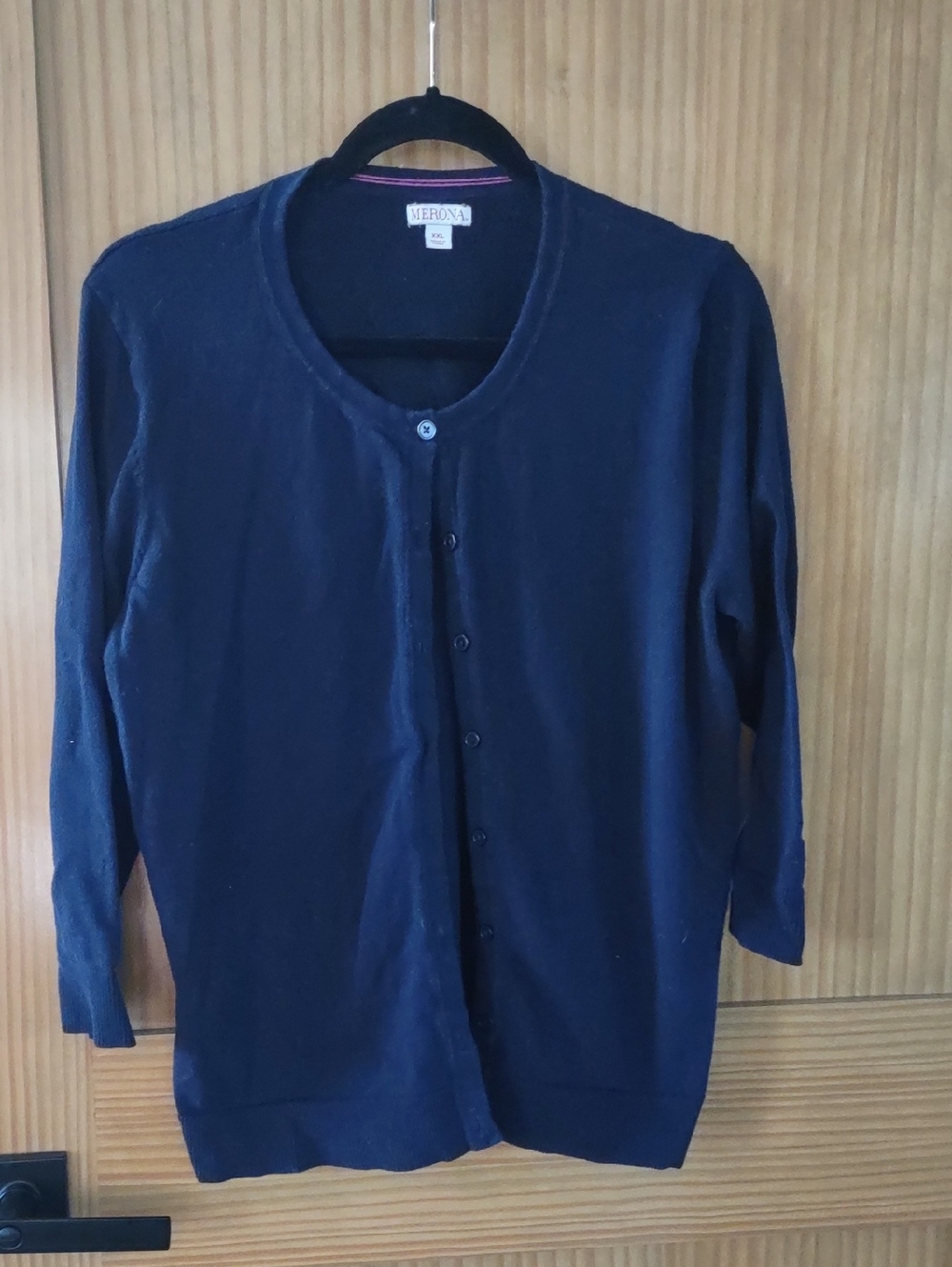 XL Merona Navy Woman's Classic Button-Front Cardigan